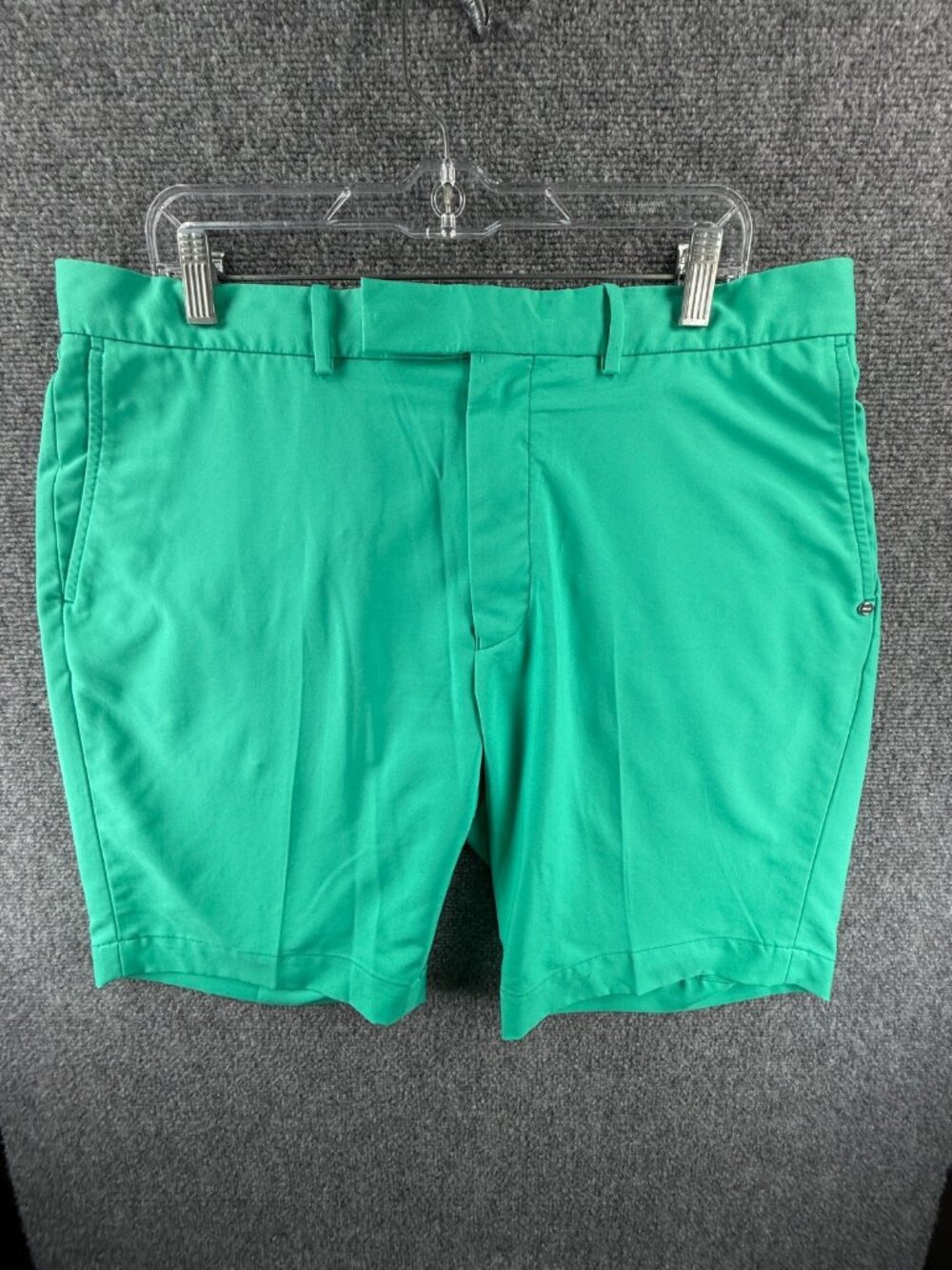 RLX Shorts Blue Green Vibrant Size 36 Ralph Lauren Golf Polyester Pockets Casual